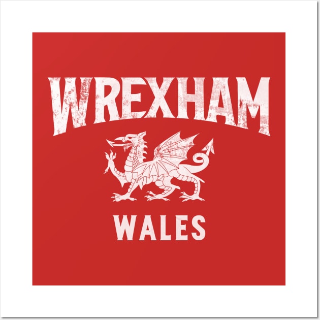 Wrexham Wales / Cymru White Wall Art by vycenlo